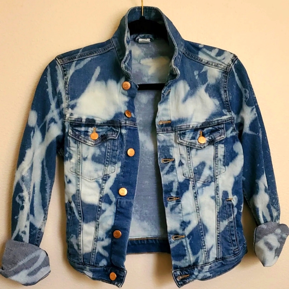 Black & Gold Embroidery Jean Jacket